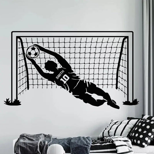 מדבקת קיר שוער כדורגל לחדר