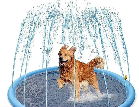Smmer Dog Toy Splash Sprinkler Pad for Dogs Pet Swimming Pool Interactive Outdoor Play Water Mat Toys for Dogs Cats and Children