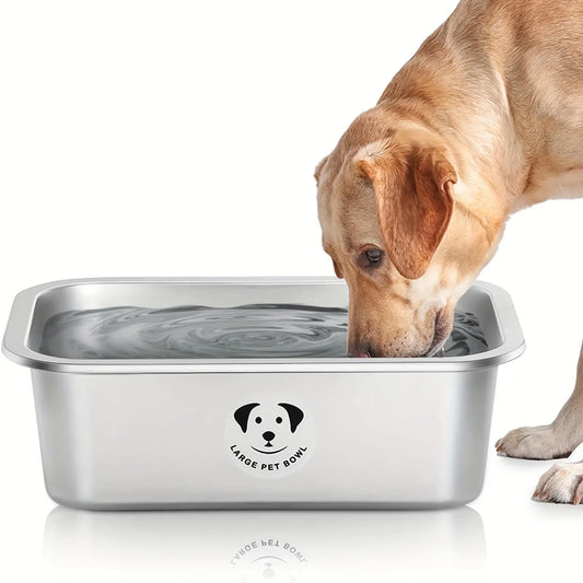נירוסטה קערת כלב מיד בפני נפילה מספק מזון לחיות מחמד