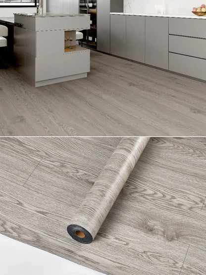 60 ס"מ מדבקות רצפה עץ סגנון מודרני מעובה נדבק עצמי עמיד למים לסלון לחדר